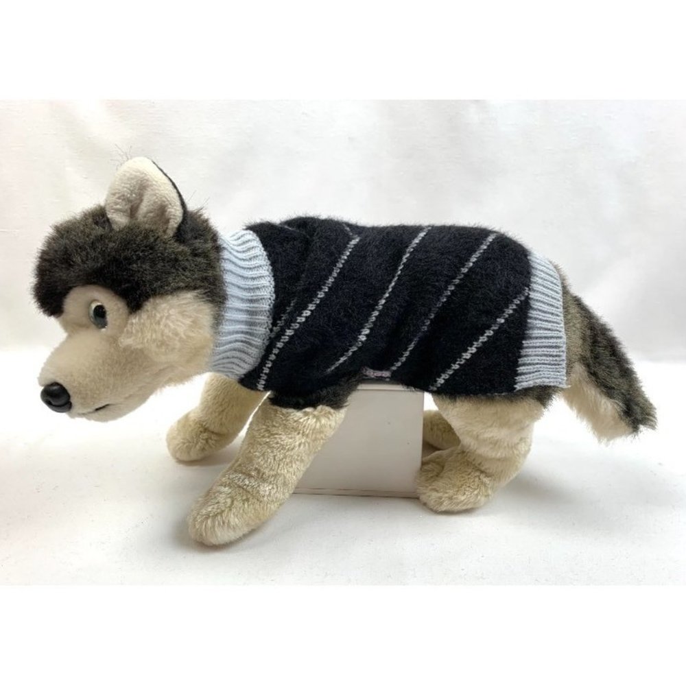 Dogo Black with Gray V-Pattern Dog Sweater XS, NWT